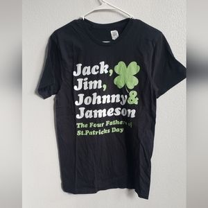 St. Patricks day tshirt black " Jack, Jim, Johnny and Jameson" size small